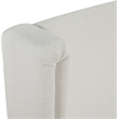 Bowery Hill Contemporary Cream Linen Textured Fabric Upholstered Twin Bed