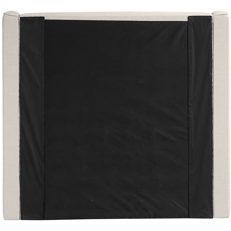 Bowery Hill Contemporary Beige Linen Textured Fabric Upholstered Twin Bed