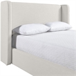 Bowery Hill Contemporary Cream Linen Textured Fabric Upholstered King Bed
