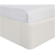 Bowery Hill Contemporary Cream Linen Textured Fabric Upholstered King Bed