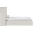 Bowery Hill Contemporary Cream Linen Textured Fabric Upholstered Twin Bed