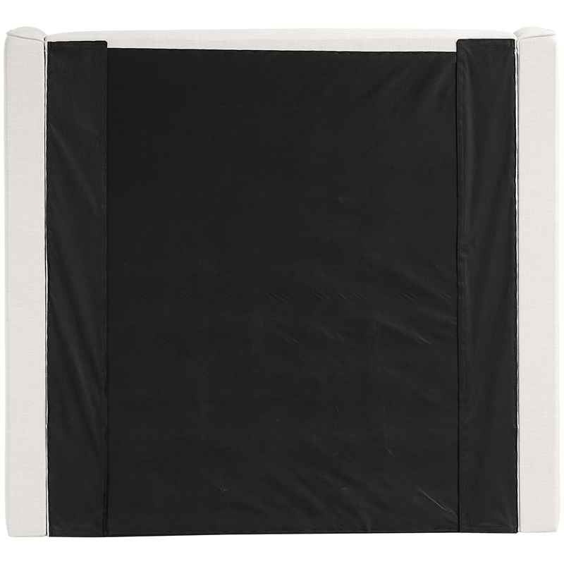 Bowery Hill Contemporary Cream Linen Textured Fabric Upholstered Twin Bed