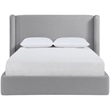 Bowery Hill Contemporary Grey Linen Textured Fabric Upholstered King Bed