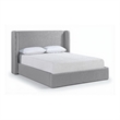 Bowery Hill Contemporary Grey Linen Textured Fabric Upholstered King Bed