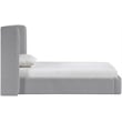 Bowery Hill Contemporary Grey Linen Textured Fabric Upholstered Twin Bed