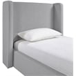 Bowery Hill Contemporary Grey Linen Textured Fabric Upholstered Twin Bed