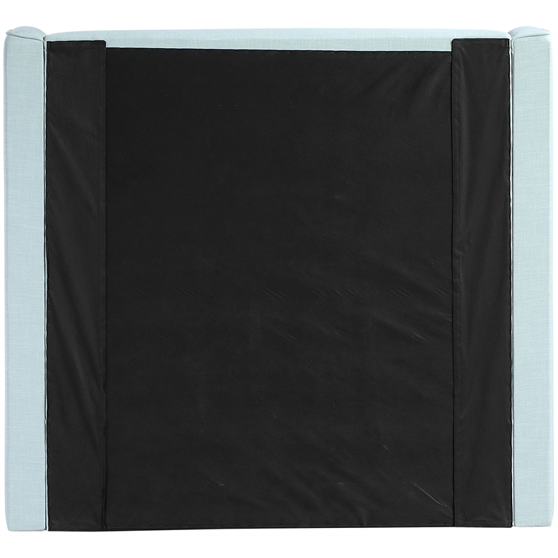 Bowery Hill Contemporary Light Blue Linen Textured Fabric Upholstered Twin Bed