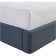 Bowery Hill Contemporary Navy Linen Textured Fabric Upholstered Queen Bed