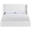 Bowery Hill Contemporary White Linen Textured Fabric Upholstered Full Bed