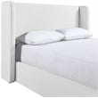 Bowery Hill Contemporary White Linen Textured Fabric Upholstered Full Bed