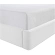 Bowery Hill Contemporary White Linen Textured Fabric Upholstered Full Bed