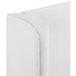 Bowery Hill Contemporary White Linen Textured Fabric Upholstered Queen Bed