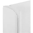 Bowery Hill Contemporary White Linen Textured Fabric Upholstered Twin Bed