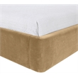 Bowery Hill Contemporary Camel Velvet Upholstered Twin Fully Slatted Bed