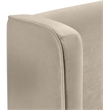 Bowery Hill Contemporary Cream Velvet Upholstered Full Fully Slatted Bed