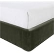 Bowery Hill Contemporary Green Velvet Upholstered Queen Fully Slatted Bed