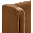Bowery Hill Contemporary Saddle Velvet Upholstered Twin Fully Slatted Bed