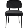 Bowery Hill Contemporary Black Performance Fabric Dining Chair (Set of 2)