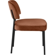 Bowery Hill Contemporary Cognac Performance Fabric Dining Chair (Set of 2)