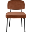 Bowery Hill Contemporary Cognac Performance Fabric Dining Chair (Set of 2)