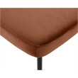 Bowery Hill Contemporary Cognac Performance Fabric Dining Chair (Set of 2)