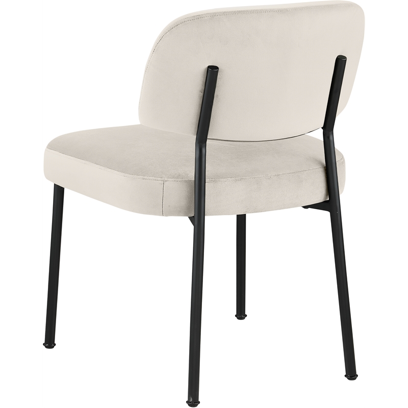Bowery Hill Contemporary Cream Performance Fabric Dining Chair (Set of 2)