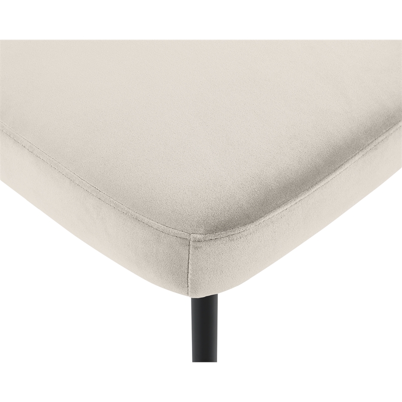 Bowery Hill Contemporary Cream Performance Fabric Dining Chair (Set of 2)