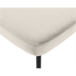 Bowery Hill Contemporary Cream Performance Fabric Dining Chair (Set of 2)
