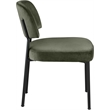 Bowery Hill Contemporary Green Performance Fabric Dining Chair (Set of 2)
