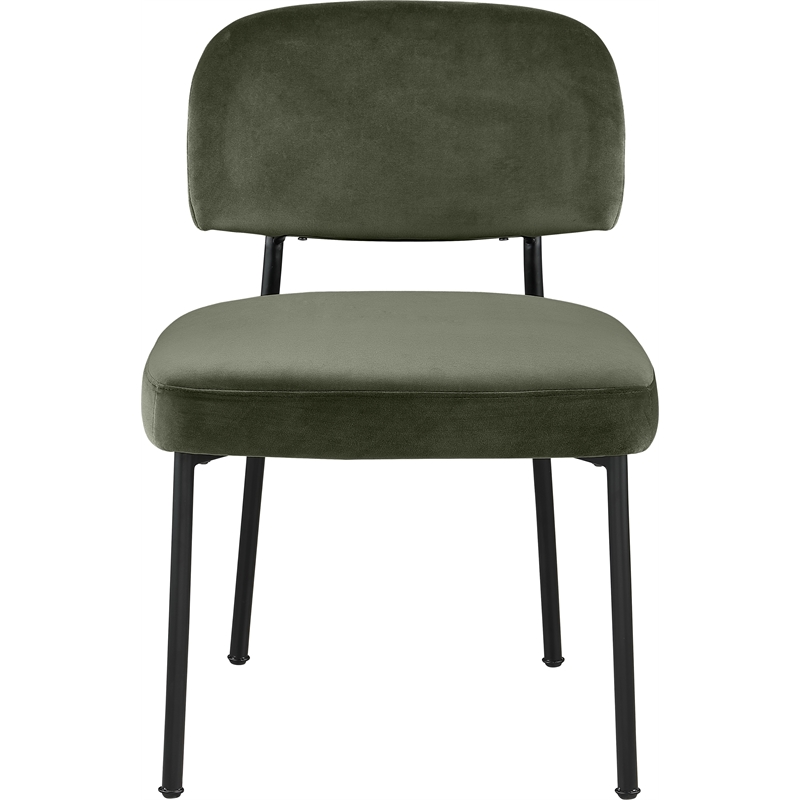 Bowery Hill Contemporary Green Performance Fabric Dining Chair (Set of 2)