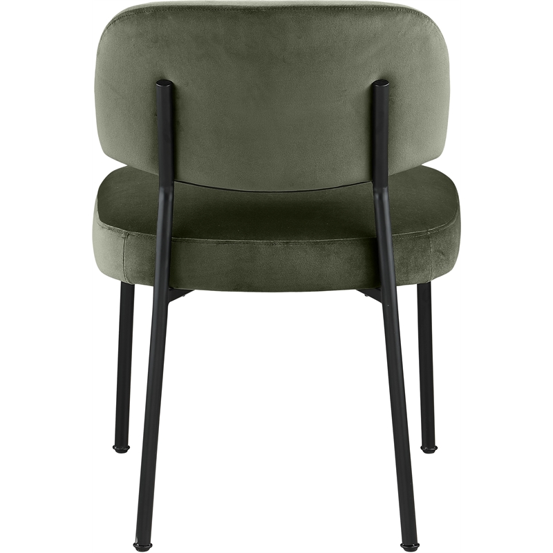Bowery Hill Contemporary Green Performance Fabric Dining Chair (Set of 2)