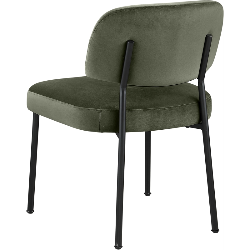 Bowery Hill Contemporary Green Performance Fabric Dining Chair (Set of 2)