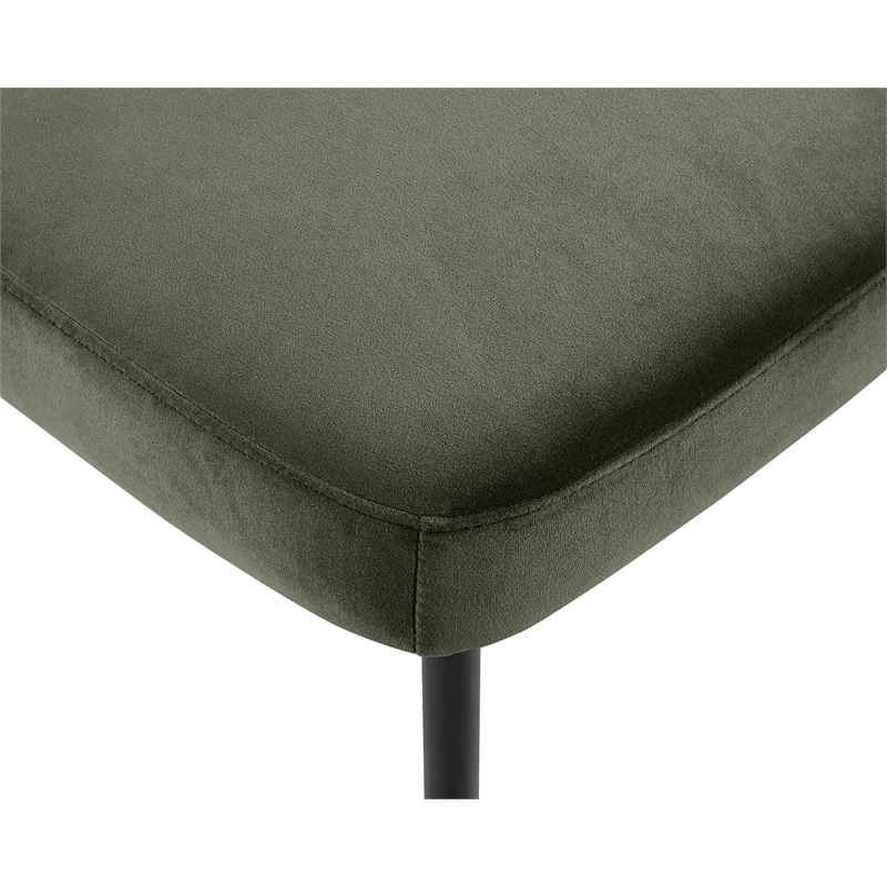 Bowery Hill Contemporary Green Performance Fabric Dining Chair (Set of 2)