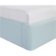 Bowery Hill Contemporary Light Blu Linen Textured Fabric Upholstered Queen Bed