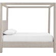 Bowery Hill Contemporary Beige Linen Textured Fabric Upholstered Full Bed