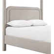 Bowery Hill Contemporary Beige Linen Textured Fabric Upholstered Full Bed