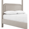 Bowery Hill Contemporary Beige Linen Textured Fabric Upholstered King Bed