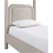 Bowery Hill Contemporary Beige Linen Textured Fabric Upholstered Twin Bed