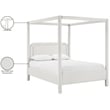 Bowery Hill Contemporary Cream Linen Textured Fabric Upholstered Full Bed