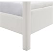 Bowery Hill Contemporary Cream Linen Textured Fabric Upholstered Full Bed
