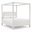 Bowery Hill Contemporary Cream Linen Textured Fabric Upholstered Full Bed