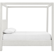 Bowery Hill Contemporary Cream Linen Textured Fabric Upholstered Queen Bed