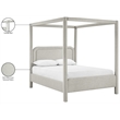 Bowery Hill Contemporary Grey Linen Textured Fabric Upholstered Queen Bed