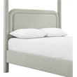 Bowery Hill Contemporary Grey Linen Textured Fabric Upholstered Queen Bed