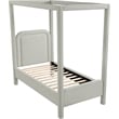 Bowery Hill Contemporary Grey Linen Textured Fabric Upholstered Twin Bed