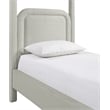 Bowery Hill Contemporary Grey Linen Textured Fabric Upholstered Twin Bed