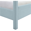 Bowery Hill Contemporary Light Blue Linen Textured Fabric Upholstered Queen Bed