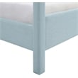 Bowery Hill Contemporary Light Blue Linen Textured Fabric Upholstered Twin Bed