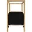 Bowery Hill Contemporary Camel Velvet Upholstered Twin Canopy Bed