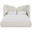 Bowery Hill Contemporary Cream Chenille Fabric Upholstered Full Bed